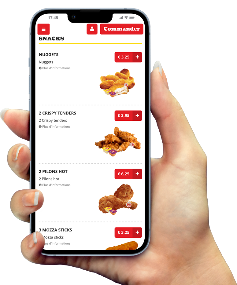 Exemple de notre application sur smartphone